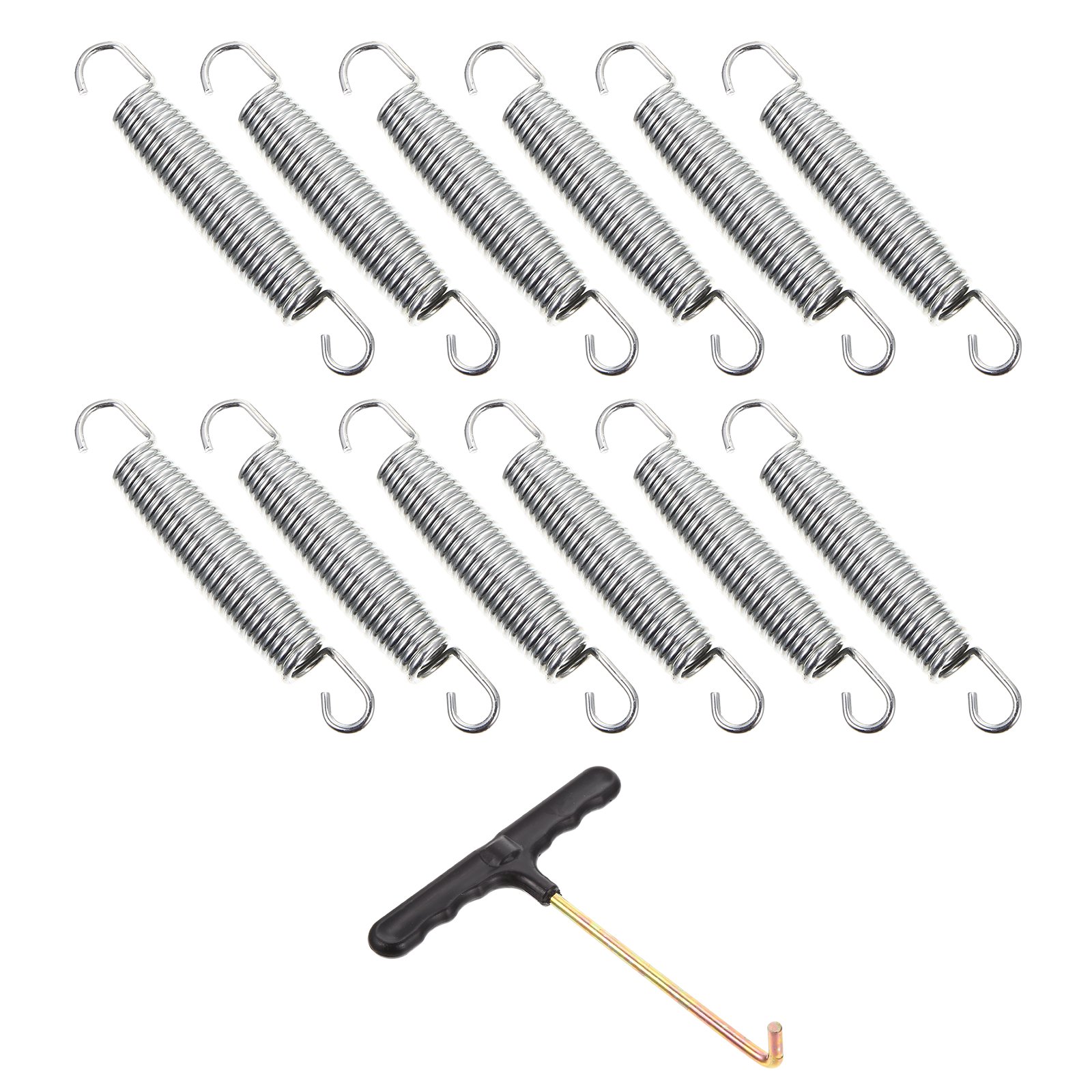 Set De 5 Ressorts De Trampoline Galvanisés – 87 Mm, 16 Spires, Avec Crochet Et Boucle Triangle, Antirouille