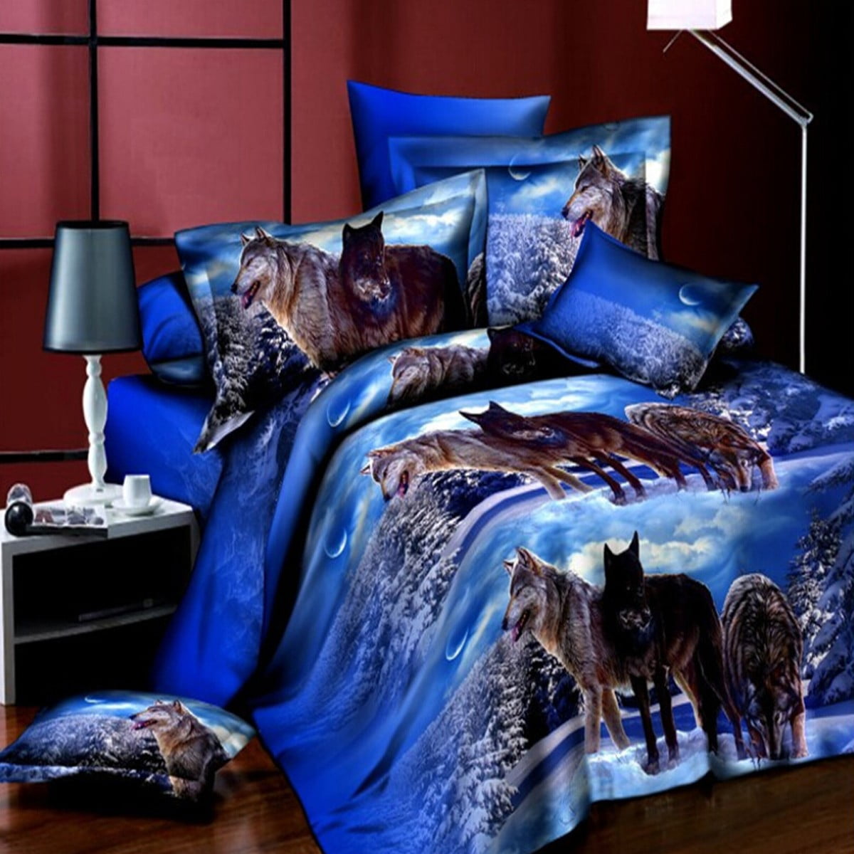 wolf crib bedding