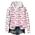 thumbnail image 2 of SGFCWSX Girls Relaxed Fit Hoodie, Kids Soft Pullover Comfortable Heart Print Sweatshirt for Casual Daily Wear Multicolor Size 5-6Years, 2 of 5
