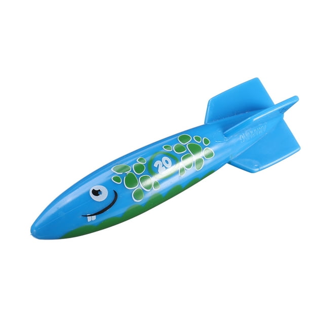 1PCS Swimming Torpedo Rocket Throwing Toy Pool Diving Summer Kid Underwater Toy
