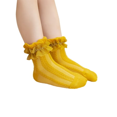 

Baby Kids Girl Lace Socks Toddler Girl Lace Flounce Princess Socks Cable Knitted Cotton Stocking