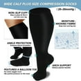 thumbnail image 4 of Plus Size Compression Socks for Women and Men Wide Calf Extra Knee High Support for Circulation, 4 of 5