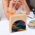 thumbnail image 3 of Yayeee Napkin Holder for Table Kitchen Paper Tissue Organization, Colorful Waves Pattern, 3 of 8