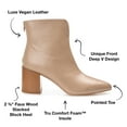 thumbnail image 4 of Journee Collection Womens Kayden Tru Comfort Foam Back Heel Zip Stacked Heel Booties, 4 of 7