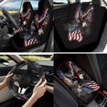 thumbnail image 2 of Jeiento Eagle 13 PCS Car Seat Covers Set with Steering Wheel Cover American Flag Seat Belt Pads Armrest Cover Coasters Keychain for SUV Van Truck Auto Interior Accessories 4Th of July Decor, 2 of 8