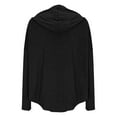 thumbnail image 5 of Plebaso Women's V Neck Hoodies Long Sleeve Casual Lightweight Pullover Drawstring Womens Sweatshirts, 5 of 7