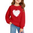 thumbnail image 4 of Qingpeng Boys Girls Valentines Day Sweatshirts Kids Valentine's Heart Print Shirt Crewneck Long Sleeve Cotton Casual Outfits Tops, 4 of 4