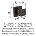 thumbnail image 4 of Amerock Eleva 1-3/16 inch (30mm) Length Oil-Rubbed Bronze Cabinet Knob, 25 Pack, 4 of 4