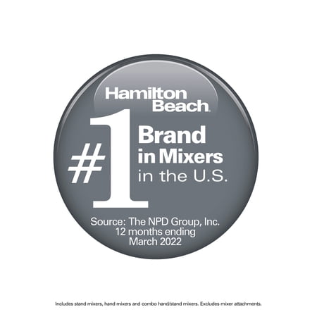 【並行輸入品】Hamilton Beach ハミルトンビーチ クラシック スタンドミキサー ＆ ハンドミキサー Black/Stainless 6段階速度調整 290ワット 6 Speed Classic