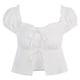thumbnail image 5 of Gibobby Camiseta informal corta para mujer con ombligo expuesto Allmatch, correas de chaleco(Blanco,M), 5 of 5