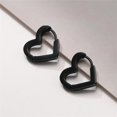 thumbnail image 4 of PAMTIER Women's Stainless Steel Simple Classic Hollow Love Cute Open Heart Shaped Charm Small Huggie Hoop Earrings Ear Stud Piercings Love Statement, 4 of 7