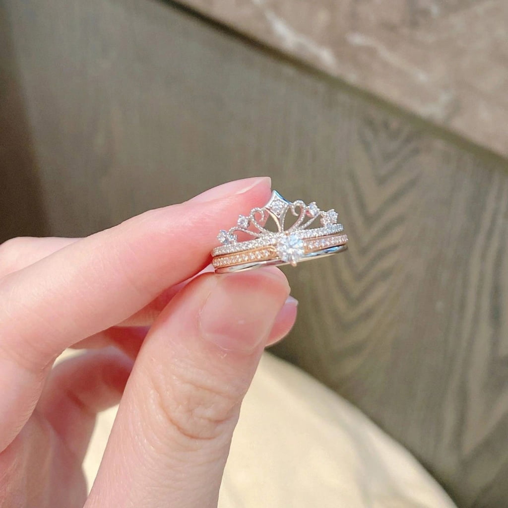 Korean Sweetheart Princess Cluster Cocktail Ring Unique Design For Women,  Luxury High End All Match Accessory With Elegant Fing From Linyicity, $8.68  | DHgate.Com