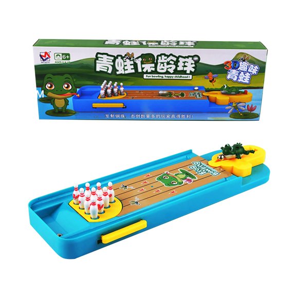 Binwennn Fro g Bowling Table Bowling Pinball La unch Table Board Game Toys Christmas Game for 3 Years Old Girl Trombetta Coffee Interactive Buttons for Dogs Game for 5 Years Old Girl Educational Games