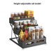 thumbnail image 4 of Bewildely Organizador de especias plegable de tres niveles. Resistente, elegante y de gran capacidad. Ideal para armarios. Almacenamiento y organización del hogar negro riel guía ajustable, 4 of 6