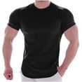 thumbnail image 2 of EQWLJWE Mens Short Sleeve Basic Tops Men's Sports Running Basketball Training Suit Quick-drying Short-sleeved T-shirt, 2 of 5