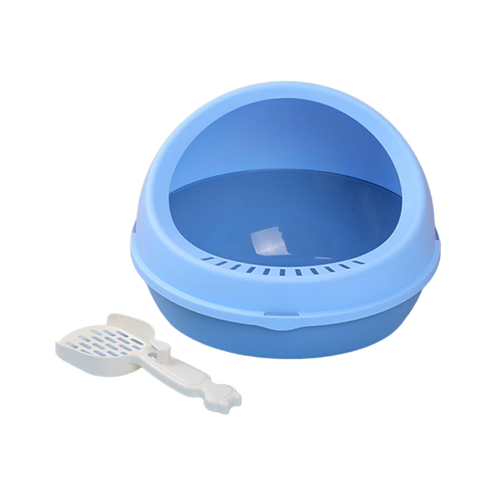 Bvdfgk Cat Litter Boxes Durable Enclosed Cats Litter Pan for Kitten Pet Birthday Kitty Blue