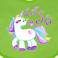 thumbnail image 4 of Inktastic Lil Sis Unicorn Little Sister Girls Baby Bib, 4 of 4