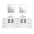 thumbnail image 5 of Vanity Art 84" Double Sink Bathroom Vanity Set with Engineered Marble Top and Free Mirrors, 5 of 9