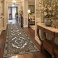 thumbnail image 4 of Mitzzllc Vintage Washable Runner Rug, White and Khaki, 2FT*10FT, Non-Slip Backing, 4 of 10