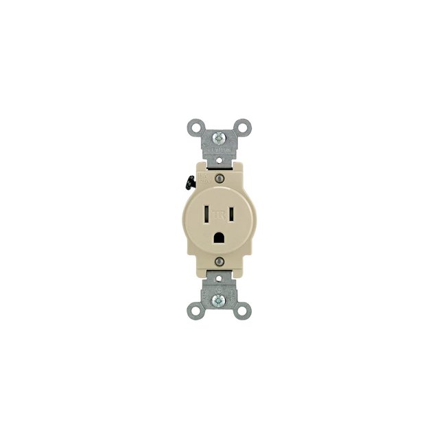 Outlet Leviton 15A 125V Marfil 5-15R con certificación CSA