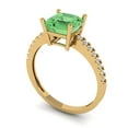 thumbnail image 2 of Clara Pucci 14K Yellow Gold 2.7ct Green Solitaire with Accents Ring, 2 of 8