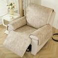 thumbnail image 4 of XUELC Non Slip Recliner Chair Cover- Waterproof Faux Suede Recliner Cover  Recliner Slipcovers with Elastic Straps for Pets and Kids 23.4in Khaki, 4 of 14