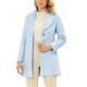 thumbnail image 1 of Inspire Chic Abrigo Trench de Mujer con Cuello Caído, de Un Solo Botón, Largo y con Cinturón, Talla L, Azul Claro, 1 of 7