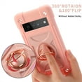 thumbnail image 5 of Nalacover Heavy Duty Case for Google Pixel 6 Pro, Armor Military Grade Ring Holder Kickstand Rugged PC Soft TPU Shockproof Cover Magnetic Car Mount Triple Layers Colors Design Case,Rosegold, 5 of 5