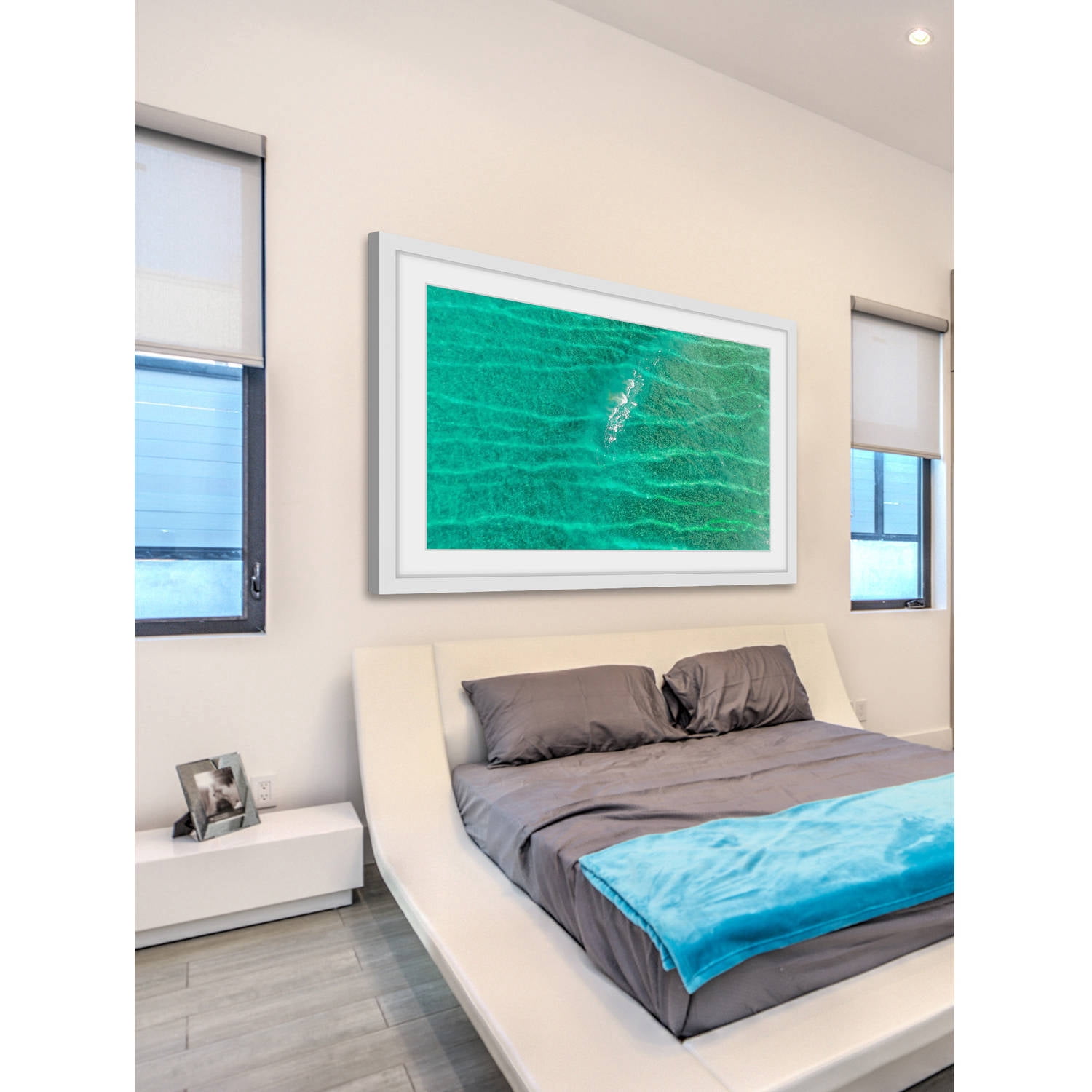 Marmont Hill "Wave Streaks" by Hassan Ishan Framed Painting Print