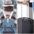 thumbnail image 5 of Square 2Pack PU Leather Seahorse Cruise Luggage Tag with Privacy Cover and Name ID Tag for Travel Handbags Backpacks Luggage Tags, 5 of 6