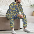 thumbnail image 7 of Honeii Cartoon Submarines Pattern Mens Pajamas Set,2pcs Men's Lounge Long Sleeve Sleep Shirt and Pajama Bottoms Sleepwear Set,Mens Pjs Sets-X-Large, 7 of 7