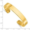 thumbnail image 3 of Sterling Silver Gold-tone 9.75mm Cuff Bangle Bracelet, 3 of 4