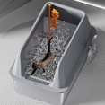 thumbnail image 4 of Stainless Steel Cat Litter Box with Lid, High Sided Large Metal Litter Box, Pet Kitty Litter Toilet Box Enclosed Kitty Litter Pan Anti Leakage Non Stick Easy to Clean, 4 of 7