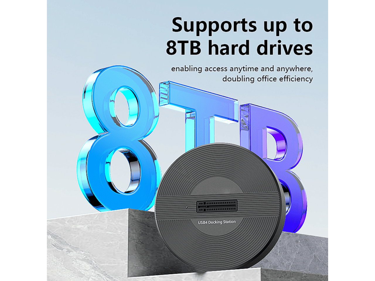 USB4.0 (USB-C) 40G Portable NVMe M-Key (B+M) / NVMe / PCIe SSD (22110, 2280, 2260, 2242, 2230) Ultra Fast External SSD Docking (Docking Only)