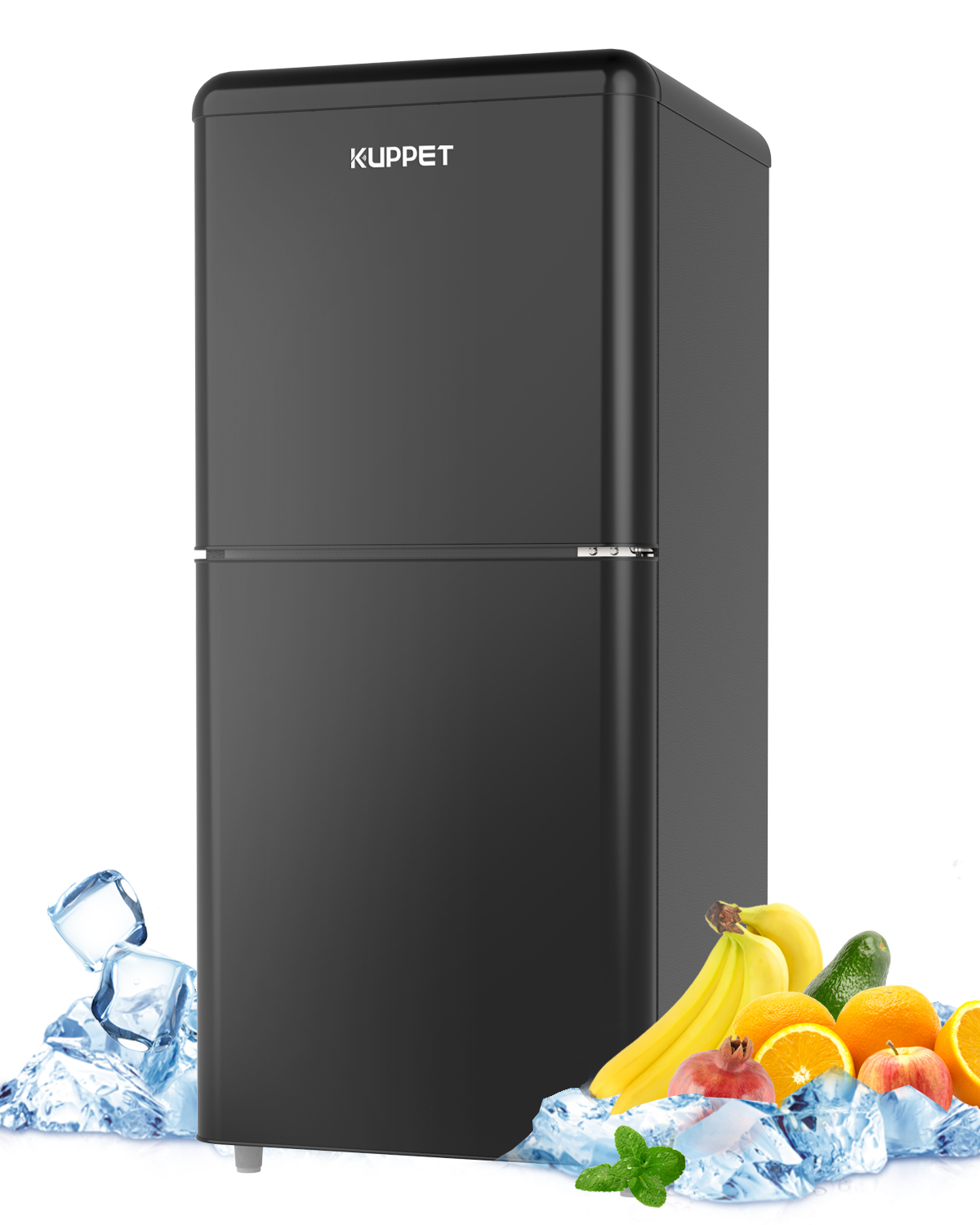 Mini Freezers Black Table Top Freezer with Temperature Control VonShef