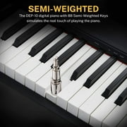 Donner DEP-10 Digital Piano 88 Key Weighted, Full-Size Electric Piano Portable Keyboard for Beginners, with Furniture Stand, Triple Pedals, Power Supply