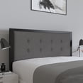 thumbnail image 3 of Merrick Lane Full Size Headboard Dark Gray Fabric Upholstered Button Tufted Headboard With Metal Frame and Adjustable Rail Slots, 3 of 12