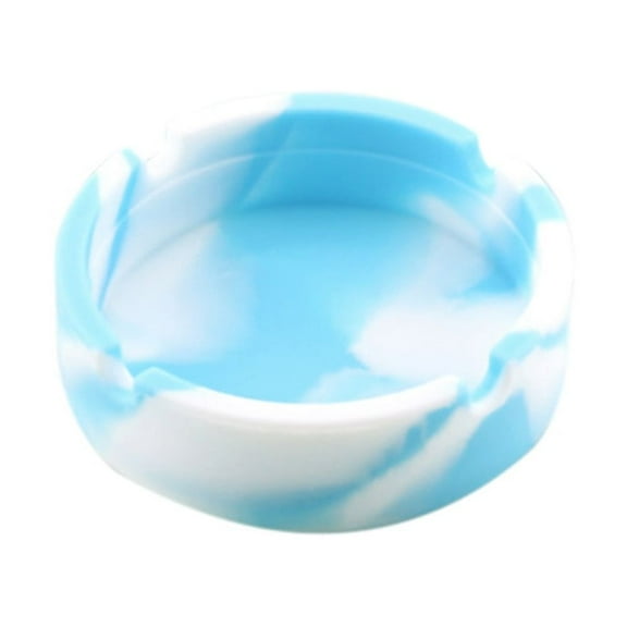 YiBai Silicone Ashtray, Sky Blue Ashtray for Home, Camo Ashtray for Outside, Ashtray for Car, High Temperature Resistance, Non-Toxic