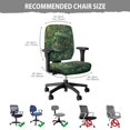 thumbnail image 6 of SCRAWLGOD St. Patrick's Day Vintage Leprechaun Hat Clover Print Green Comfy Office Chair Covers Stretch Breathable High Back Chair Slipcover Easy to Install Universal Swivel Chair Cover, Set of 2, 6 of 7