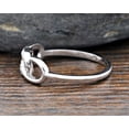 thumbnail image 3 of Bow Jewelry 0.78 Ct Round Cut Moissanite Cuban Chain Ring - 14K White Gold Plated Ring - Engagement Bridal Ring - Promise Wedding Gifts - Causal Stacking Ring - Valentine's Day Gifts, 3 of 7
