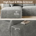 thumbnail image 4 of Wiilayok 107" Cloud Sectional Couch with L-Shape Chaise,Modern Modular Sofa with Deep Seat, Comfy Boneless Upholstered Couches for Living Room Bedroom,Gray, 4 of 10