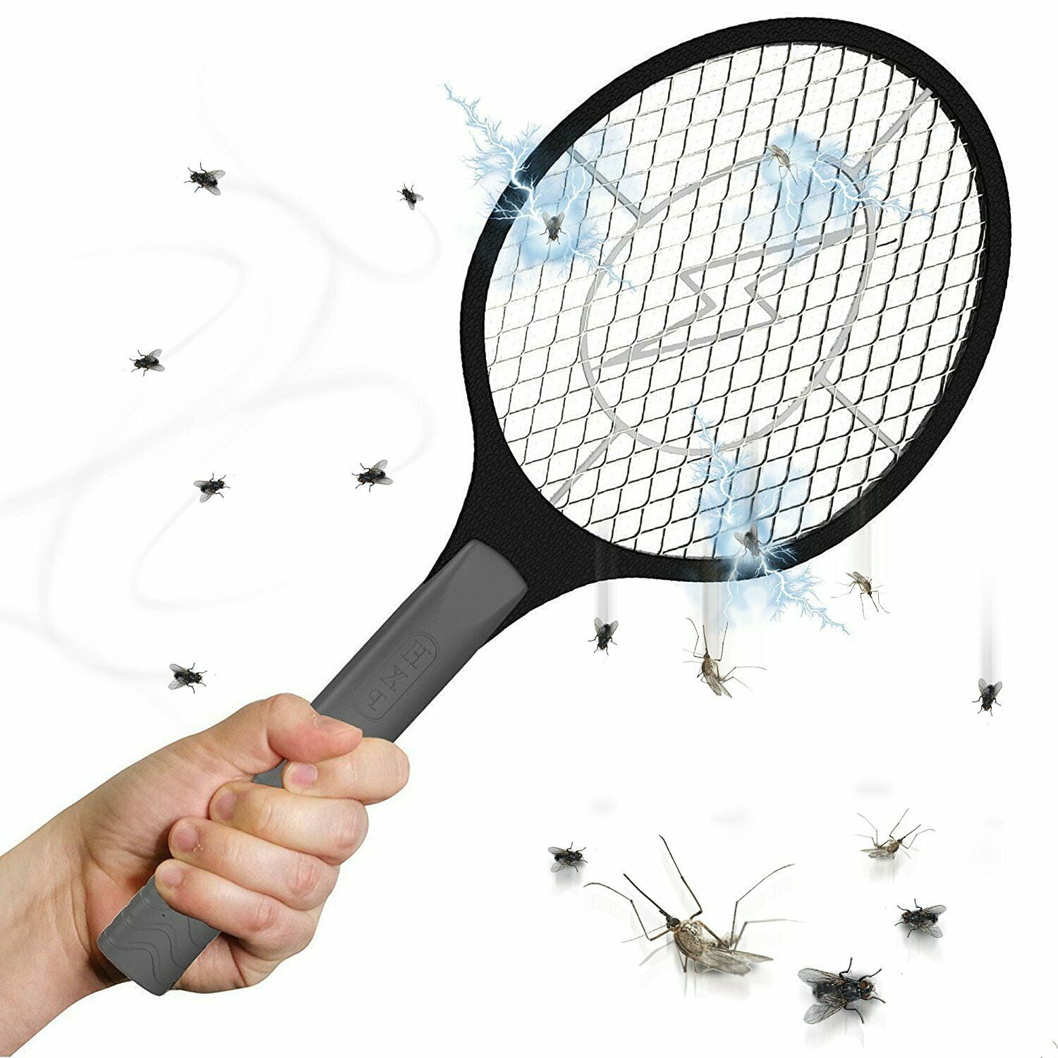 Electric Fly Insect Bug Zapper Bat Handheld Insect Fly Swatter Racket ...