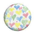 thumbnail image 2 of Easygdp Hand Drawn Colored Hearts Automobile Tire Dust Cover, 14-17in Spare Tire Cover Universal Fit for Trailer, Car, Truck, SUV, Jeep - 16 inch, 2 of 9