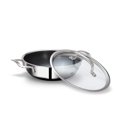 thumbnail image 1 of Stellar Kadhai Triptyque en Acier Inoxydable avec Couvercle / 24 cm, 2,7 Litres / PTFE Antiadhésif Gravé / Poignées Doubles Sans Rivets / Base pour Gaz et Induction / Garantie de 7 Ans, 1 of 5