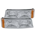 thumbnail image 7 of Spec-D Tuning Chrome Halo LED Projector Headlights + Chrome Bumper Lights Compatible with 2003-2006 Chevy Silverado, Left + Right Pair Headlamps Assembly, 7 of 7