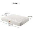 thumbnail image 4 of TOWN & COUNTRY LUXE CuddleTown Matisse Everwash® Pillow Pet Bed, Water Repellent Floor Pillow, Machine Washable Cover, Soft & Calming, Taupe, Small 28"x22"x4", 4 of 6