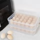 thumbnail image 2 of Soporte de plástico para huevos, caja de almacenamiento apilable para huevos, estante para refrigerador, 24 cavidades por contenedor, 2 uds., 2 of 8