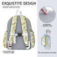 thumbnail image 5 of White Sunflower Backpack for School,Cute School Bag,Schoolbag with Adjustable Shoulder Straps & Padded Back,13.4"x11"x4.7", 5 of 6