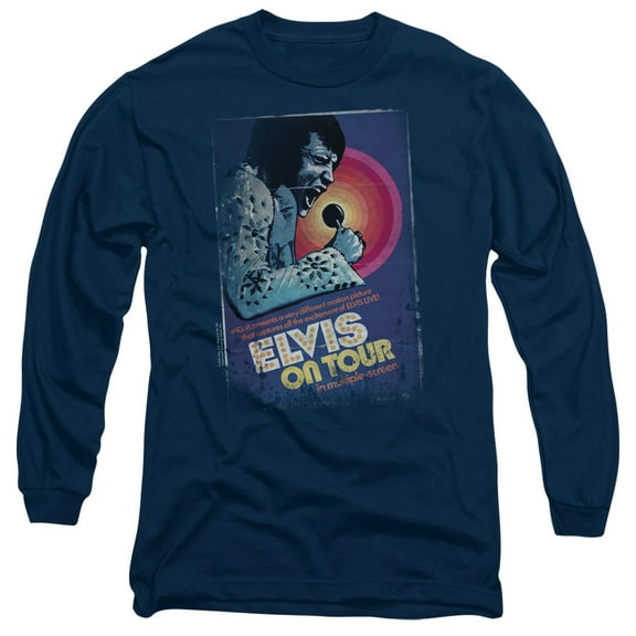 Elvis Presley - On Tour Poster - Long Sleeve Shirt - Small