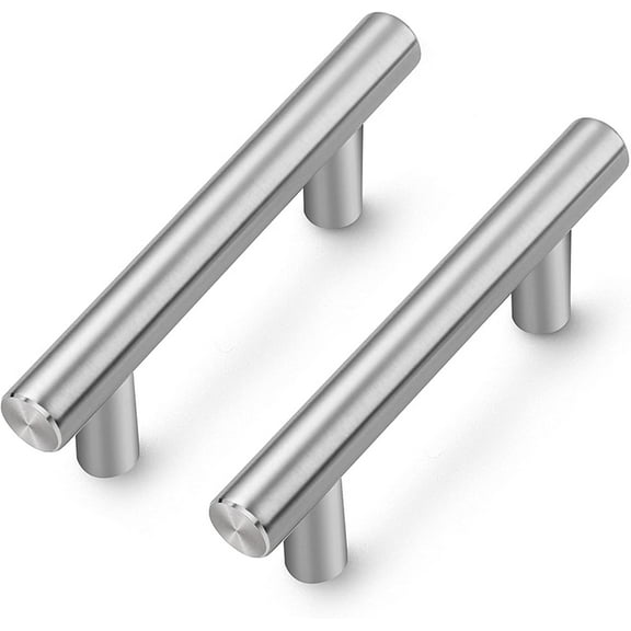 Cabinet Handles 10 Pack 2-1/2 inch Cabinet Pulls Brushed Nickel Kitchen Cabinet Handles Modern Drawer Pulls Hardware for Kitchen Cabinet